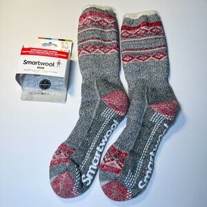 Smartwool Size Large L Cushion Cozy Slipper Socks Merino Wool Blend Crew Unisex